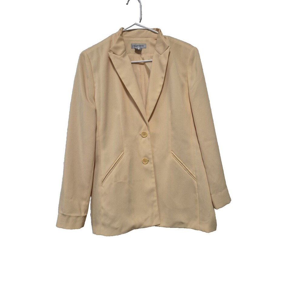 Courtenay Women's Blazer Sz 12 Front Button Loose Sleeves Lined Work Business